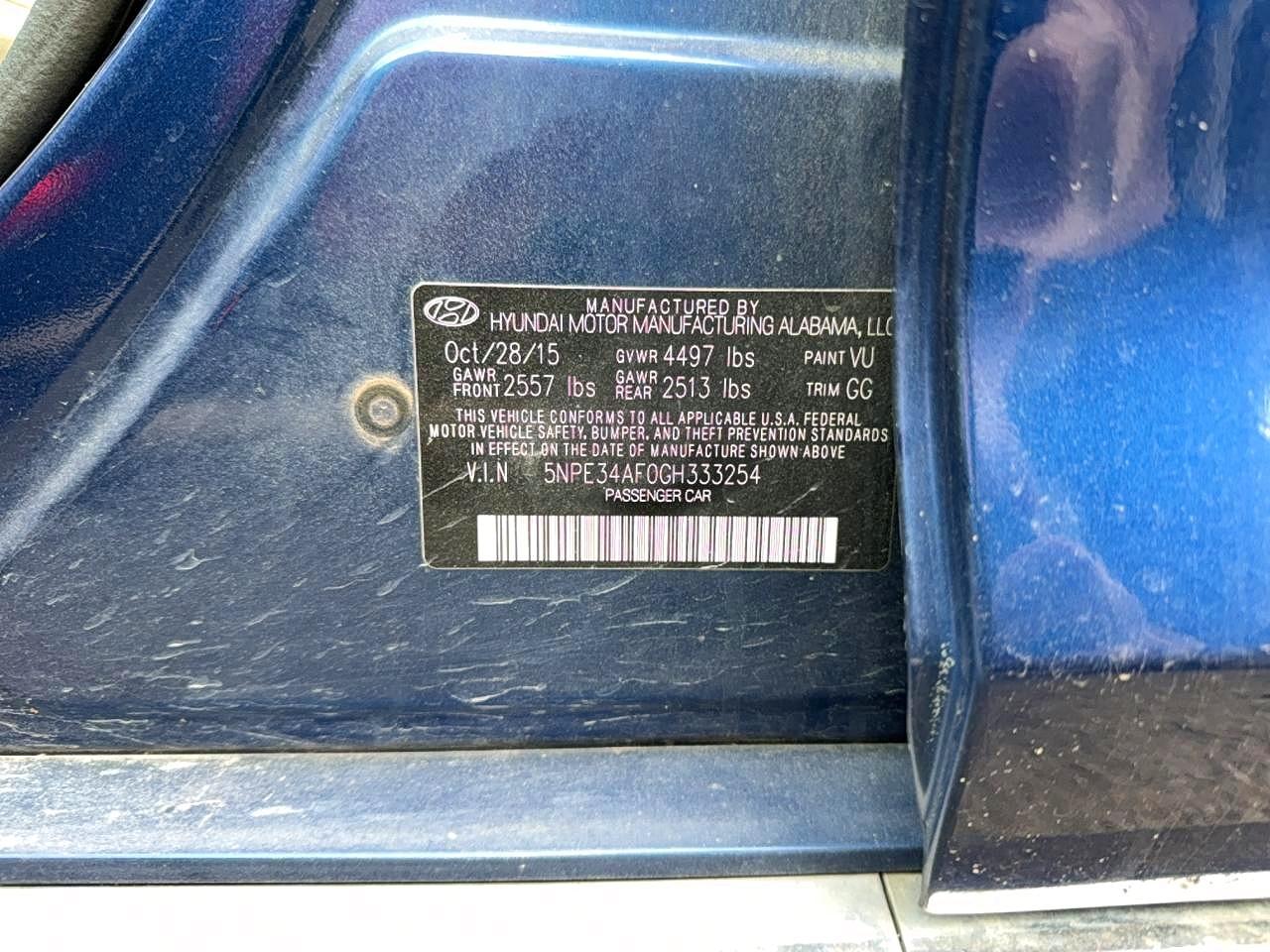 2016 HYUNDAI SONATA SPORT photo 10