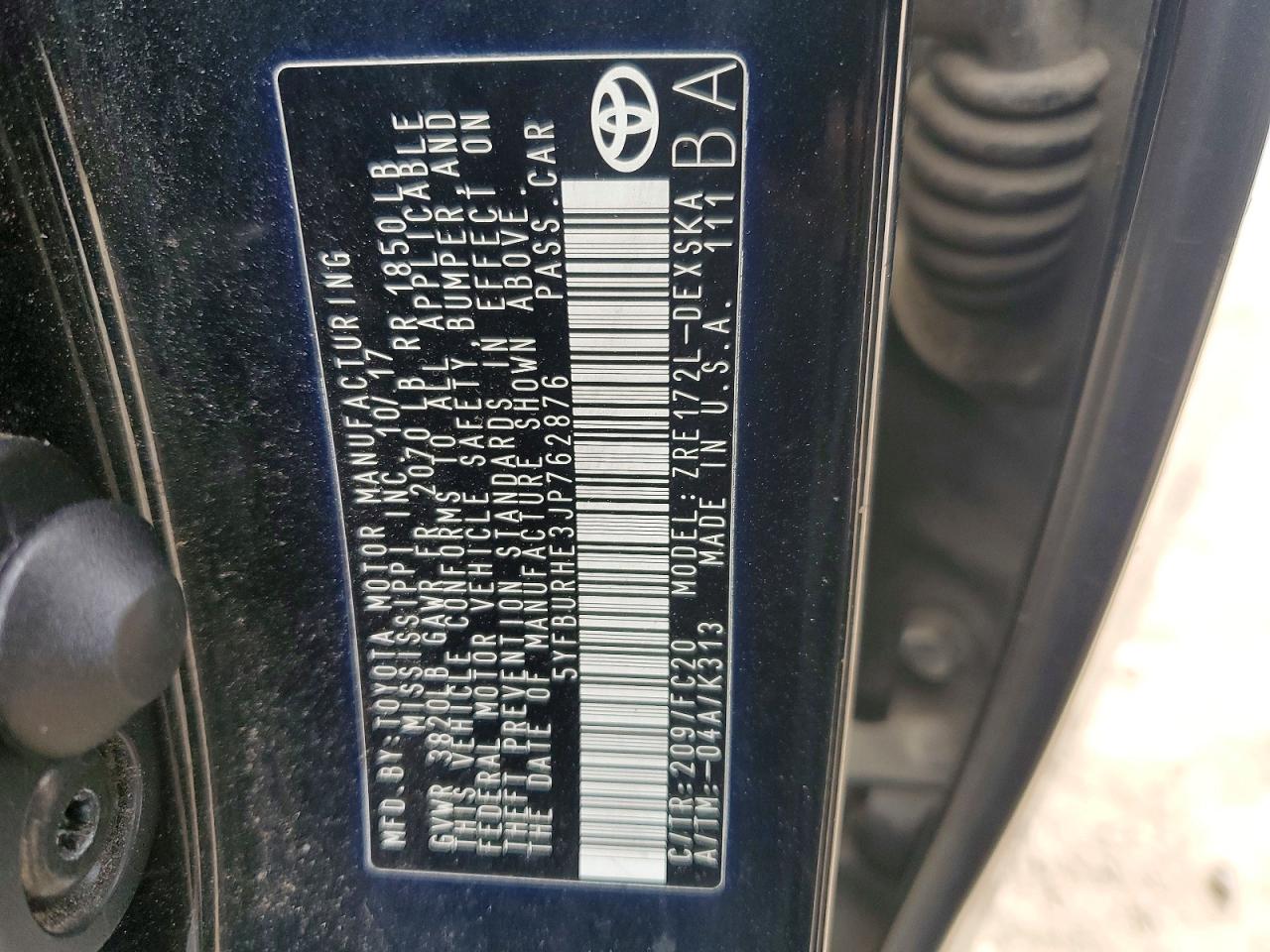 2018 TOYOTA COROLLA L photo 23