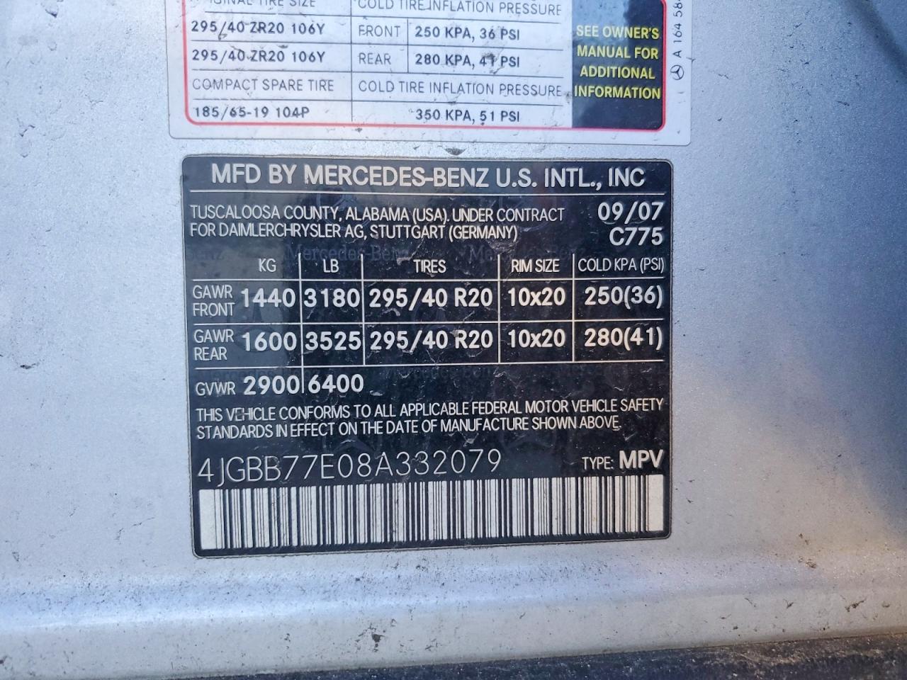 2008 MERCEDES-BENZ ML 63 AMG photo 13