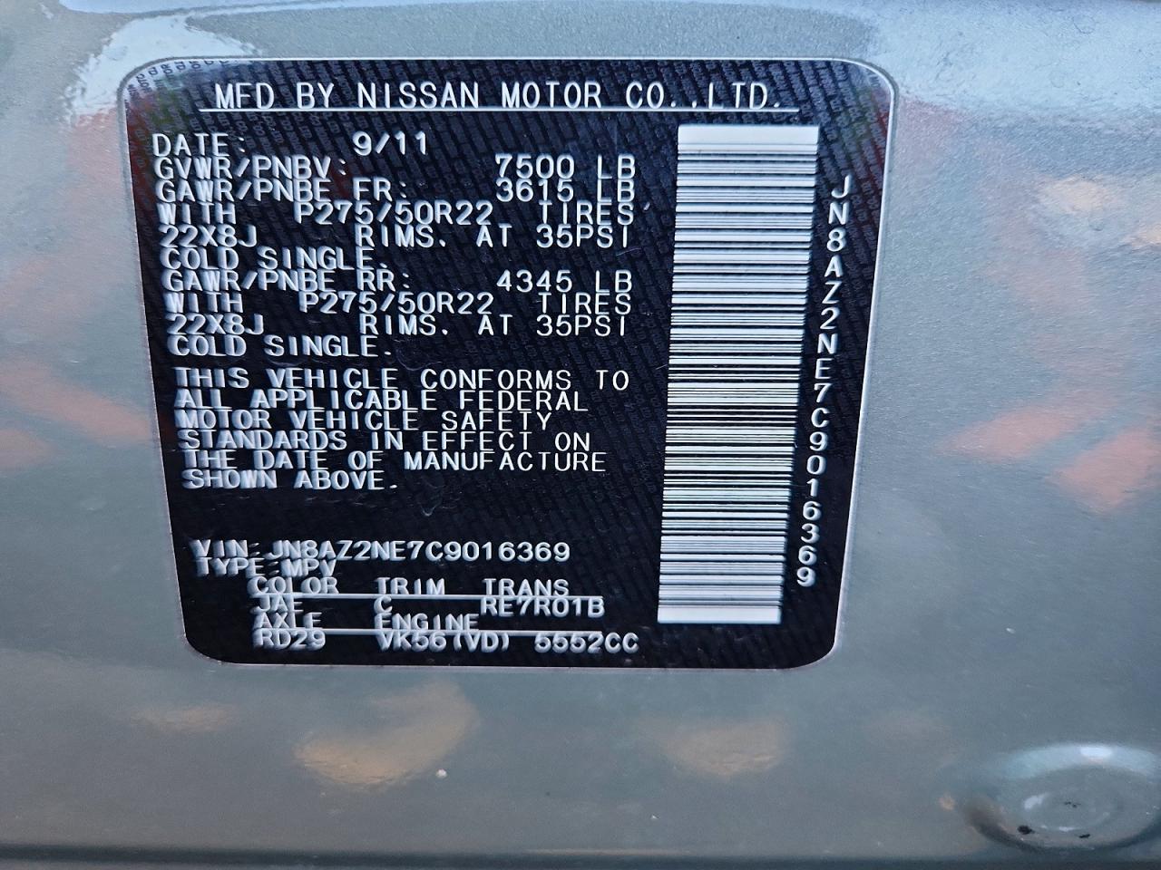 2012 INFINITI QX56 photo 13