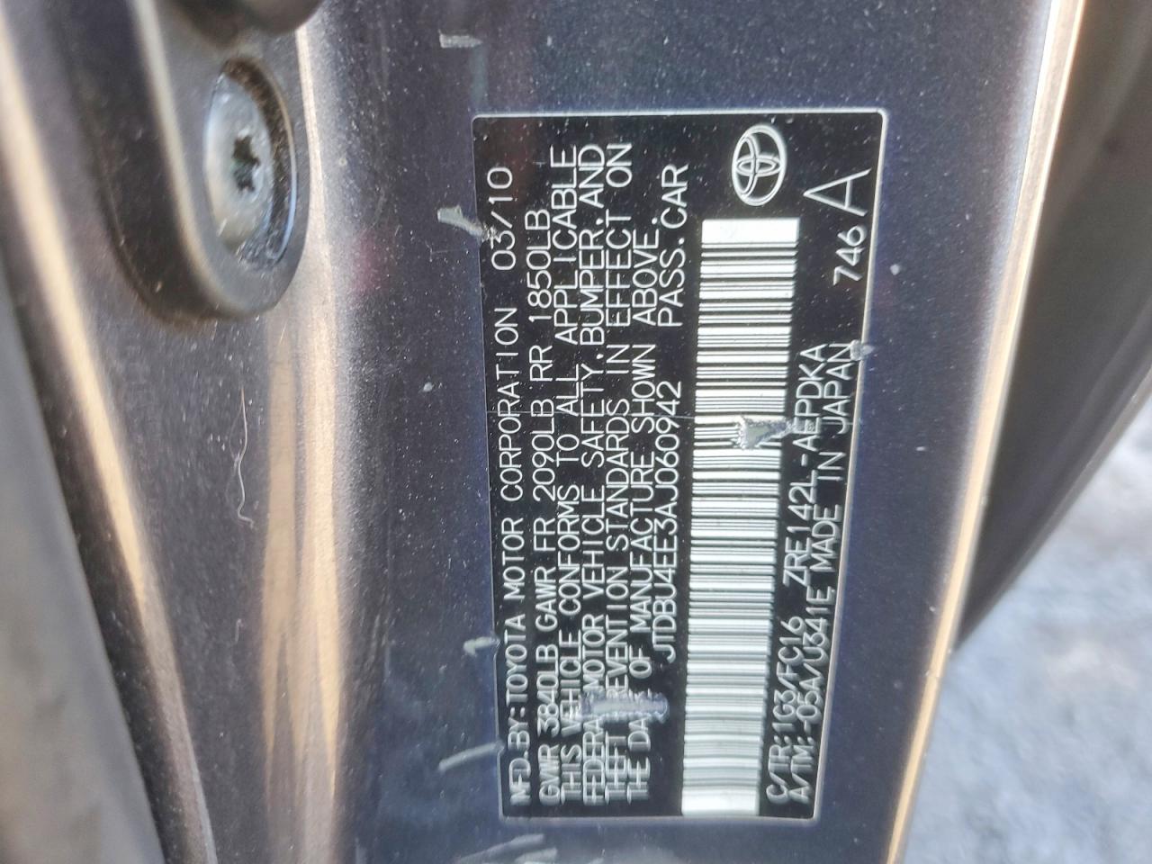 2010 TOYOTA COROLLA BASE photo 12