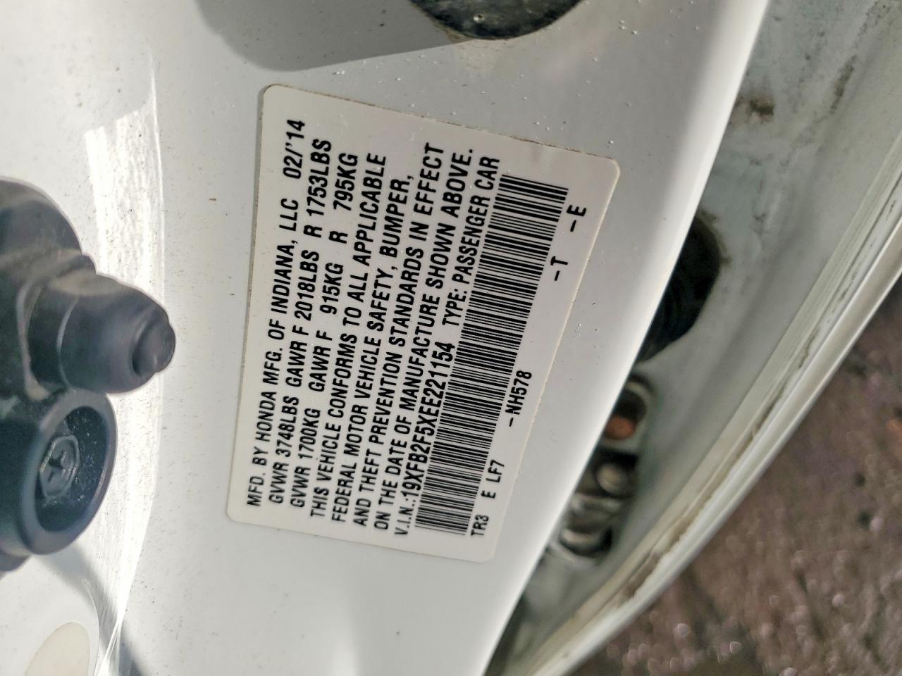 2014 HONDA CIVIC LX photo 12