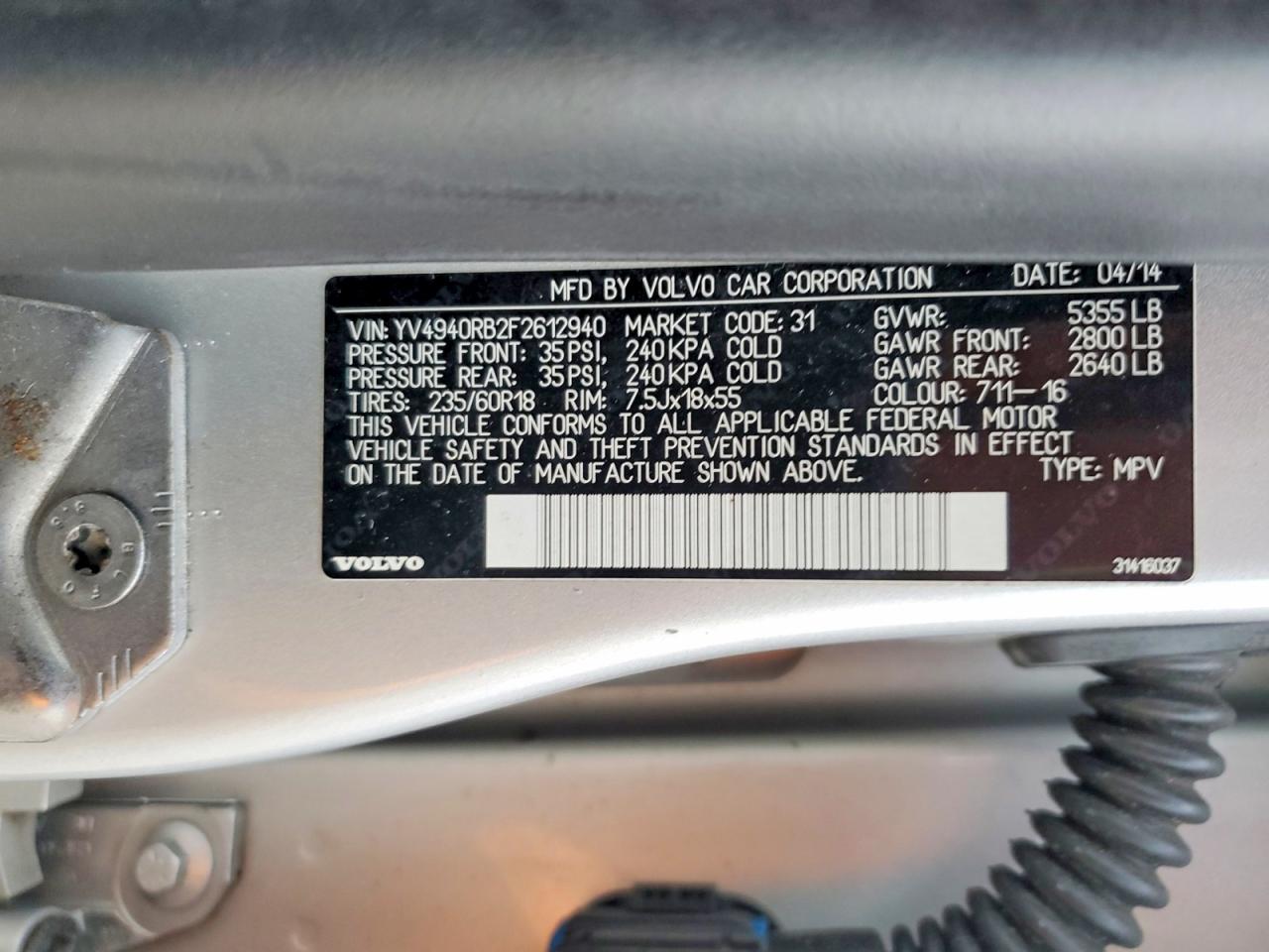 2015 VOLVO XC60 3.2 PREMIER photo 23