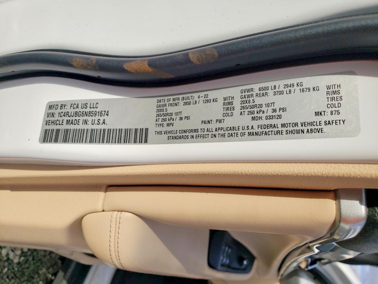 2022 JEEP GRAND CHEROKEE L LIMITED photo 14