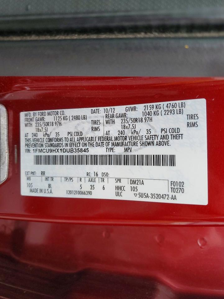 2013 FORD ESCAPE SEL photo 13