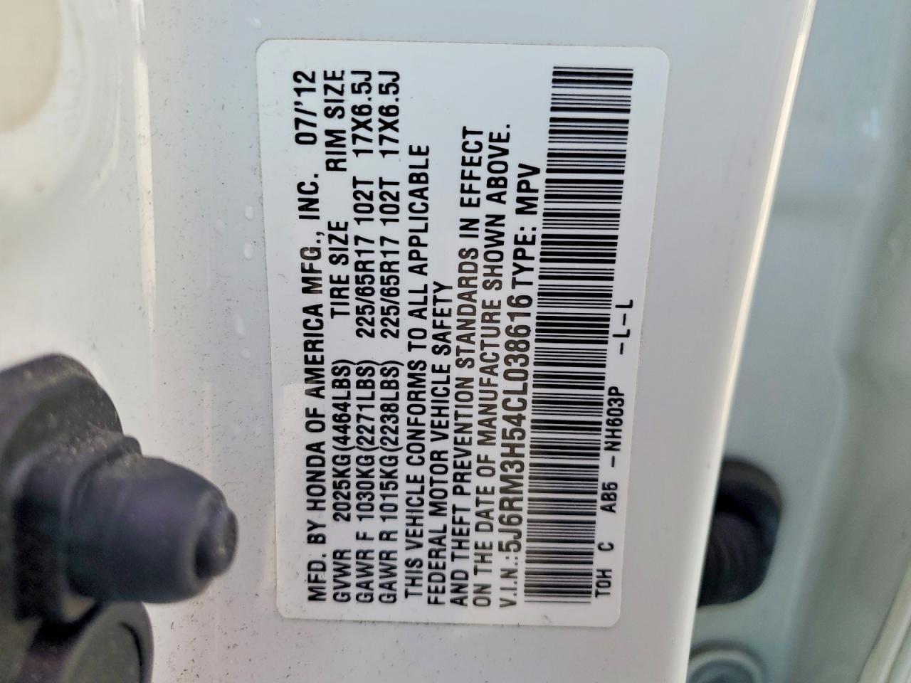 2012 HONDA CR-V EX photo 14