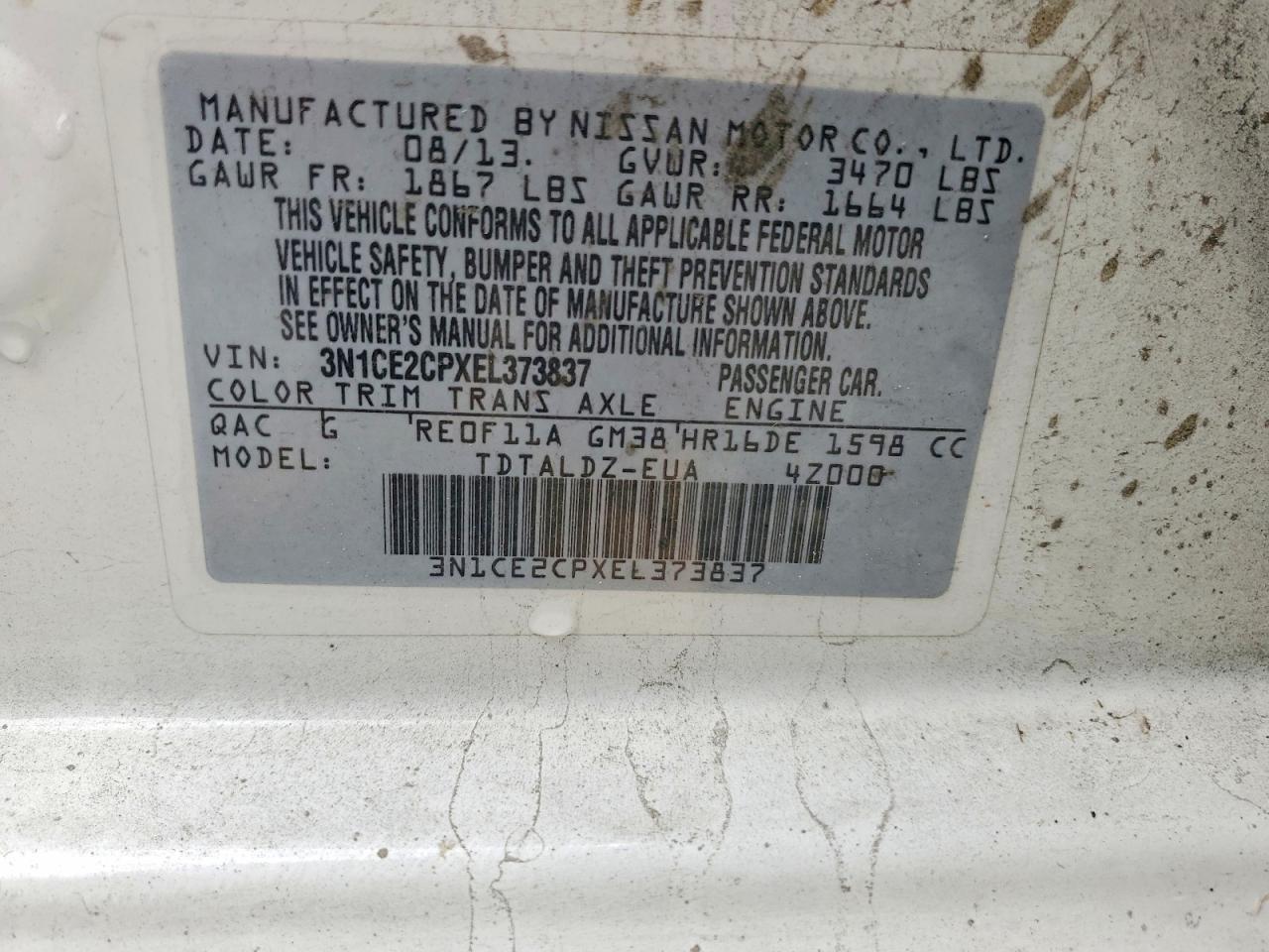 2014 NISSAN VERSA NOTE S photo 12