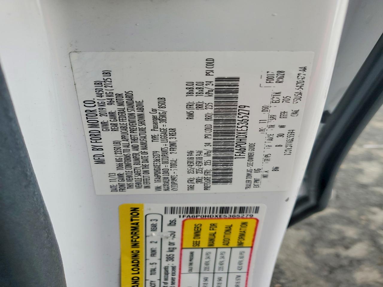 2014 FORD FUSION SE photo 12