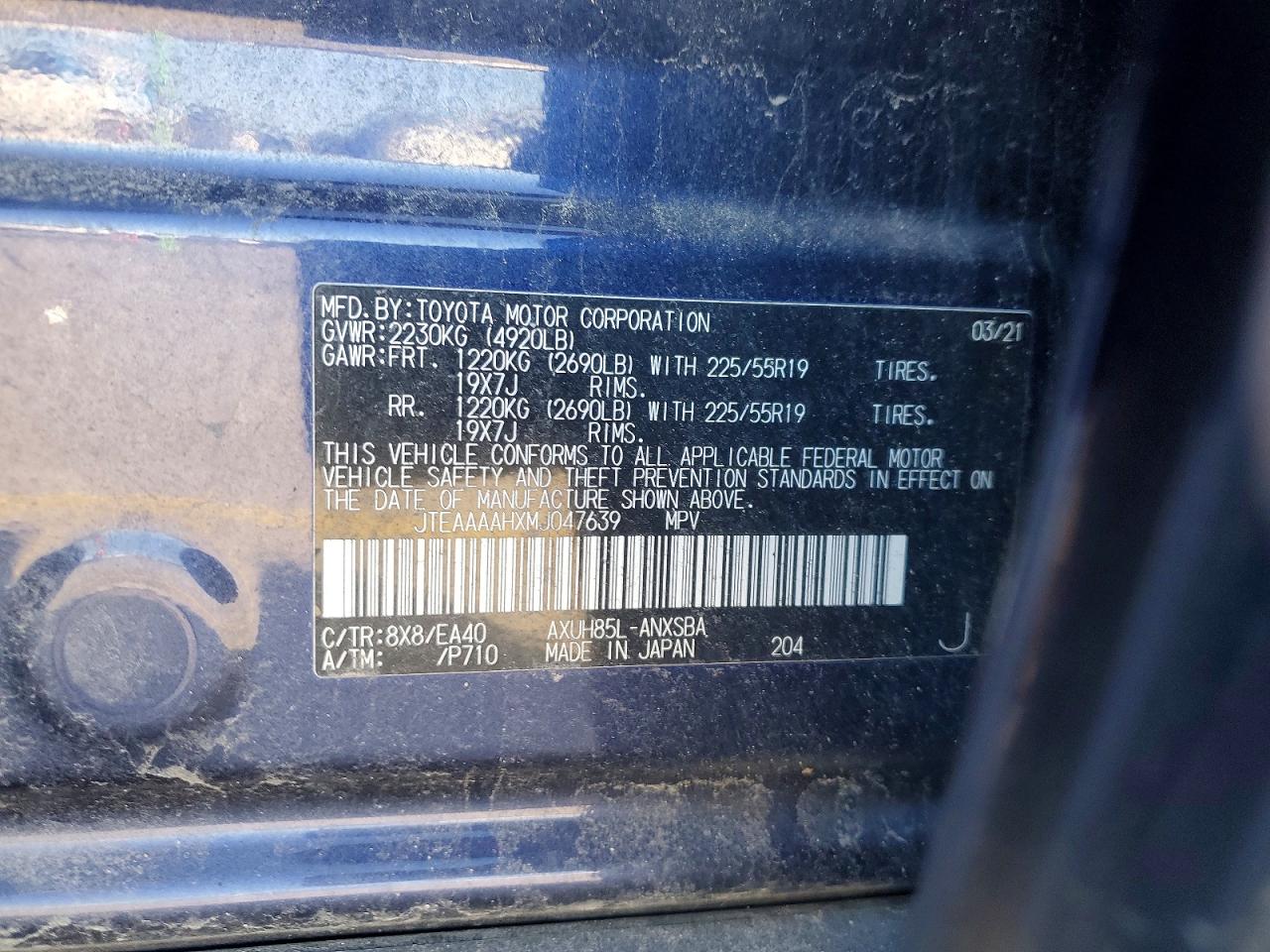 2021 TOYOTA VENZA LE photo 13