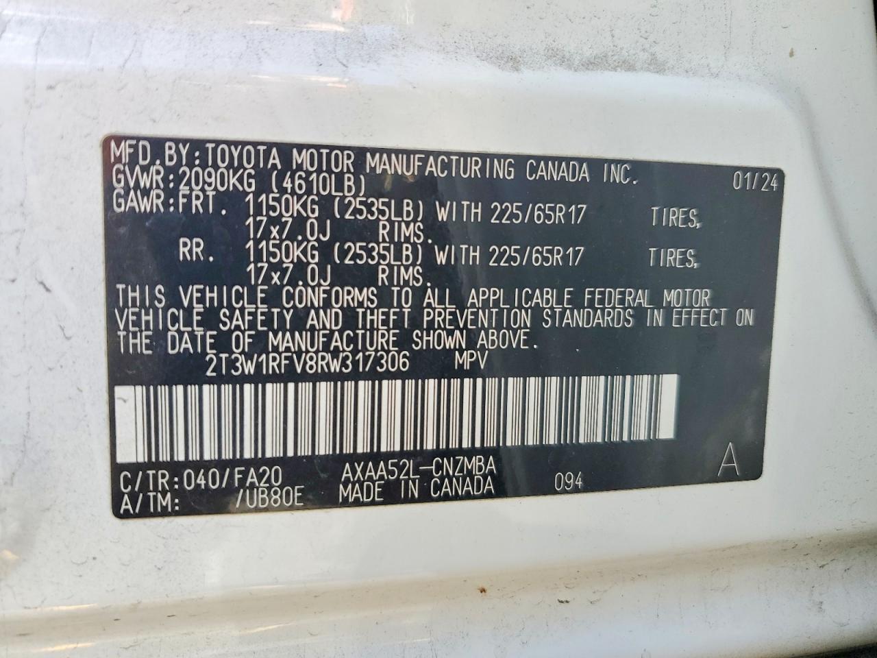 2024 TOYOTA RAV4 XLE photo 13