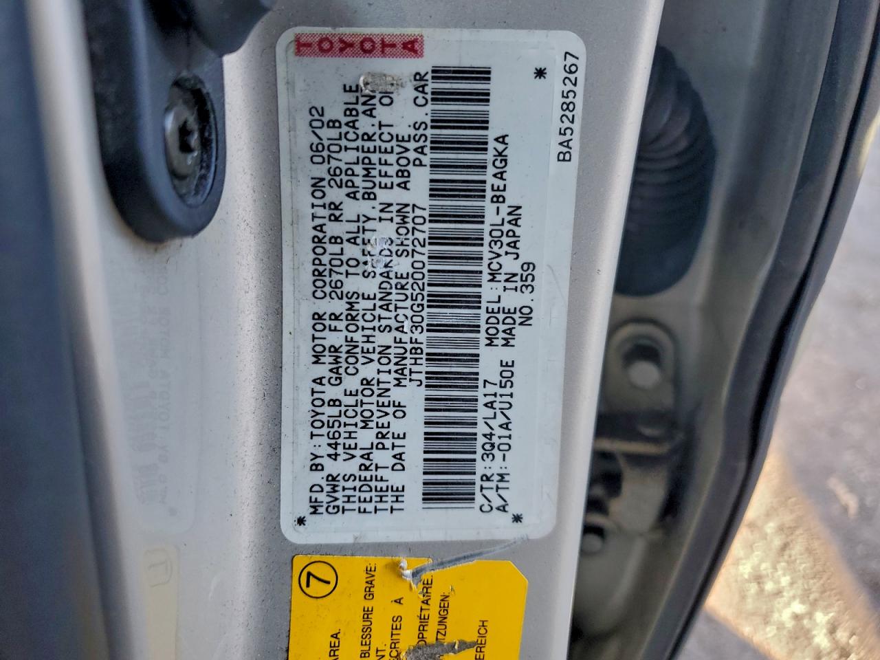 2002 LEXUS ES 300 photo 23