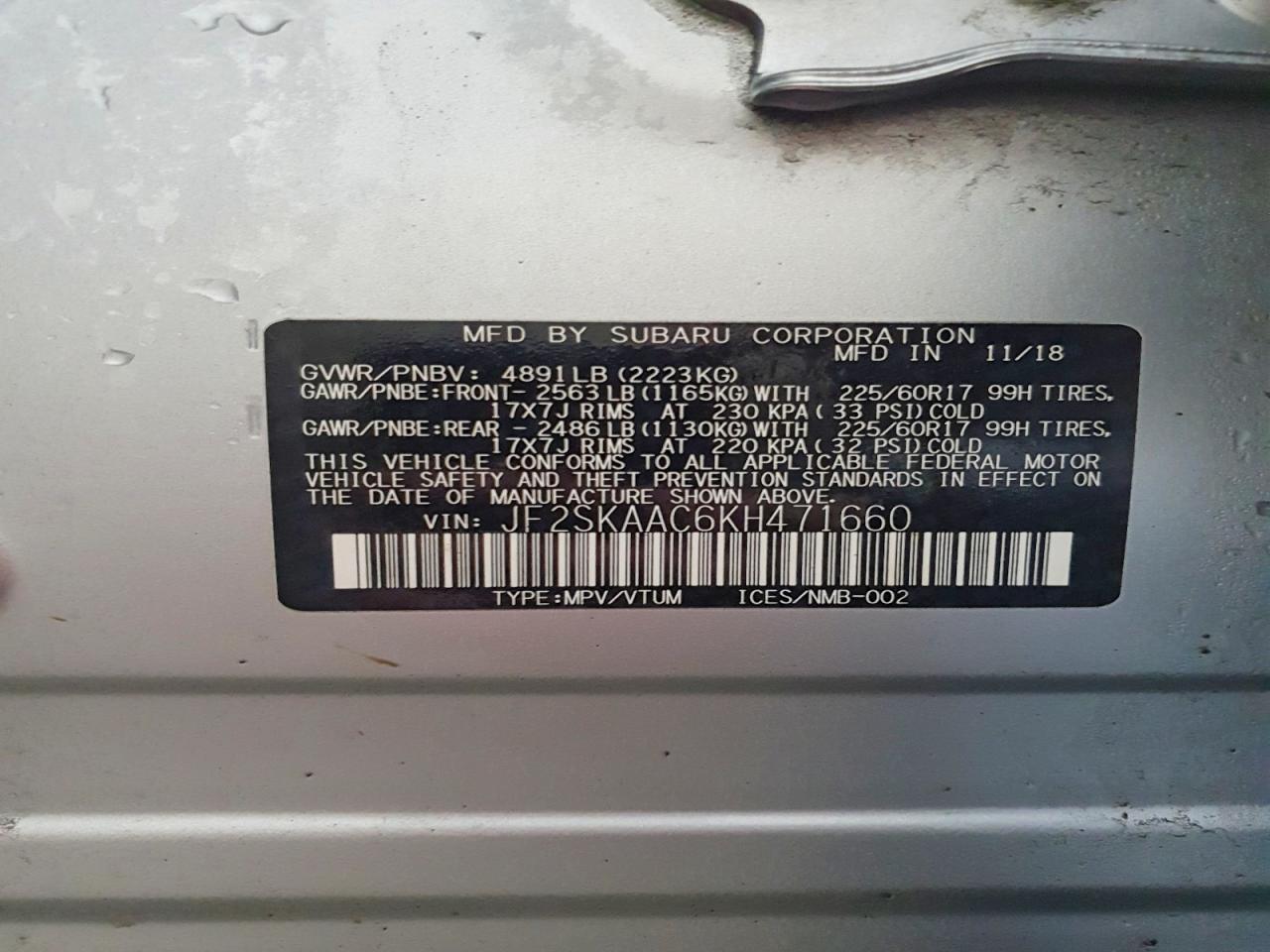 2019 SUBARU FORESTER photo 14