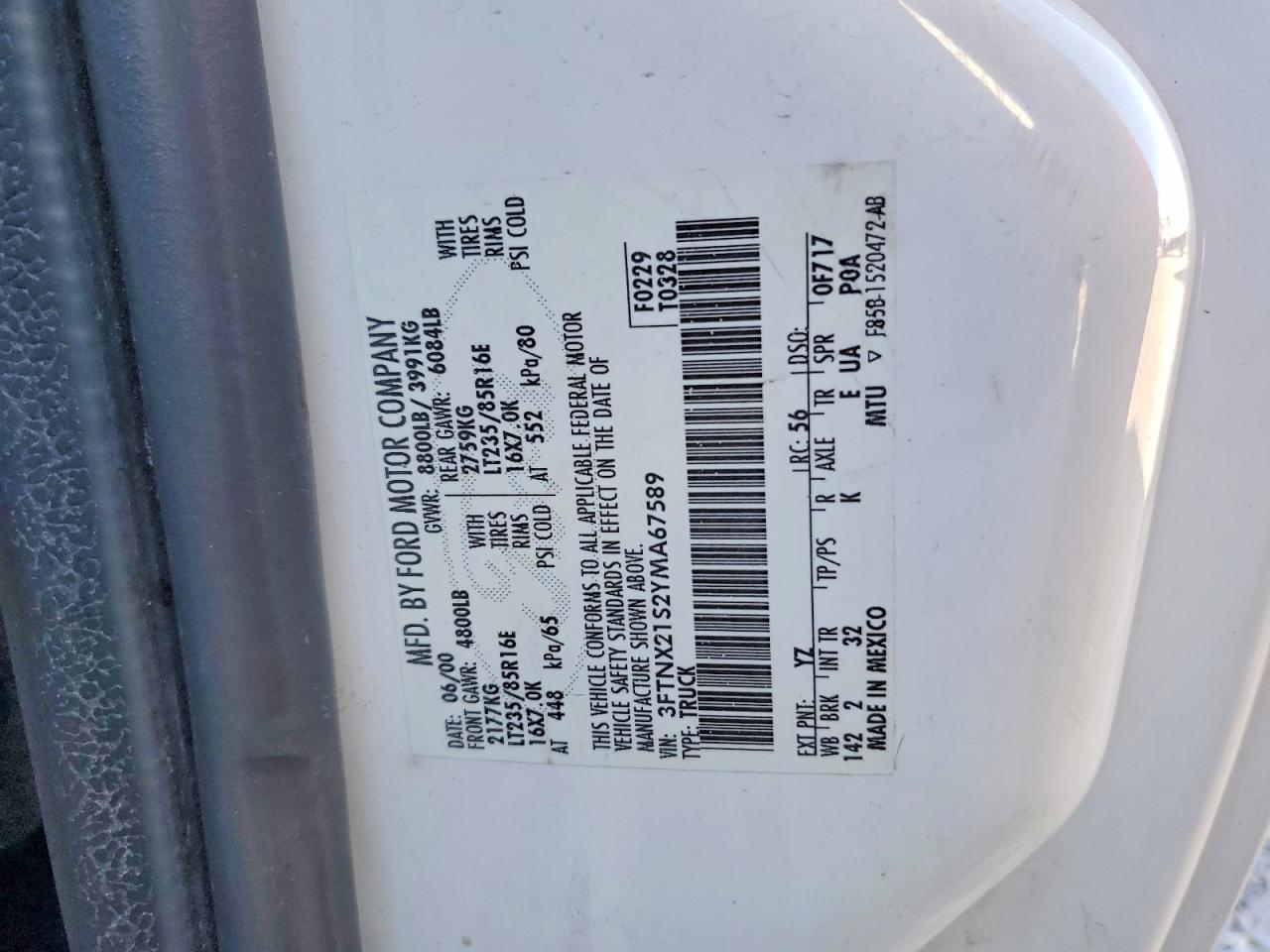 2000 FORD F250 SUPER DUTY photo 12