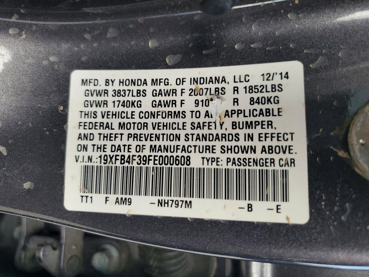 2015 HONDA CIVIC HYBRID L photo 12