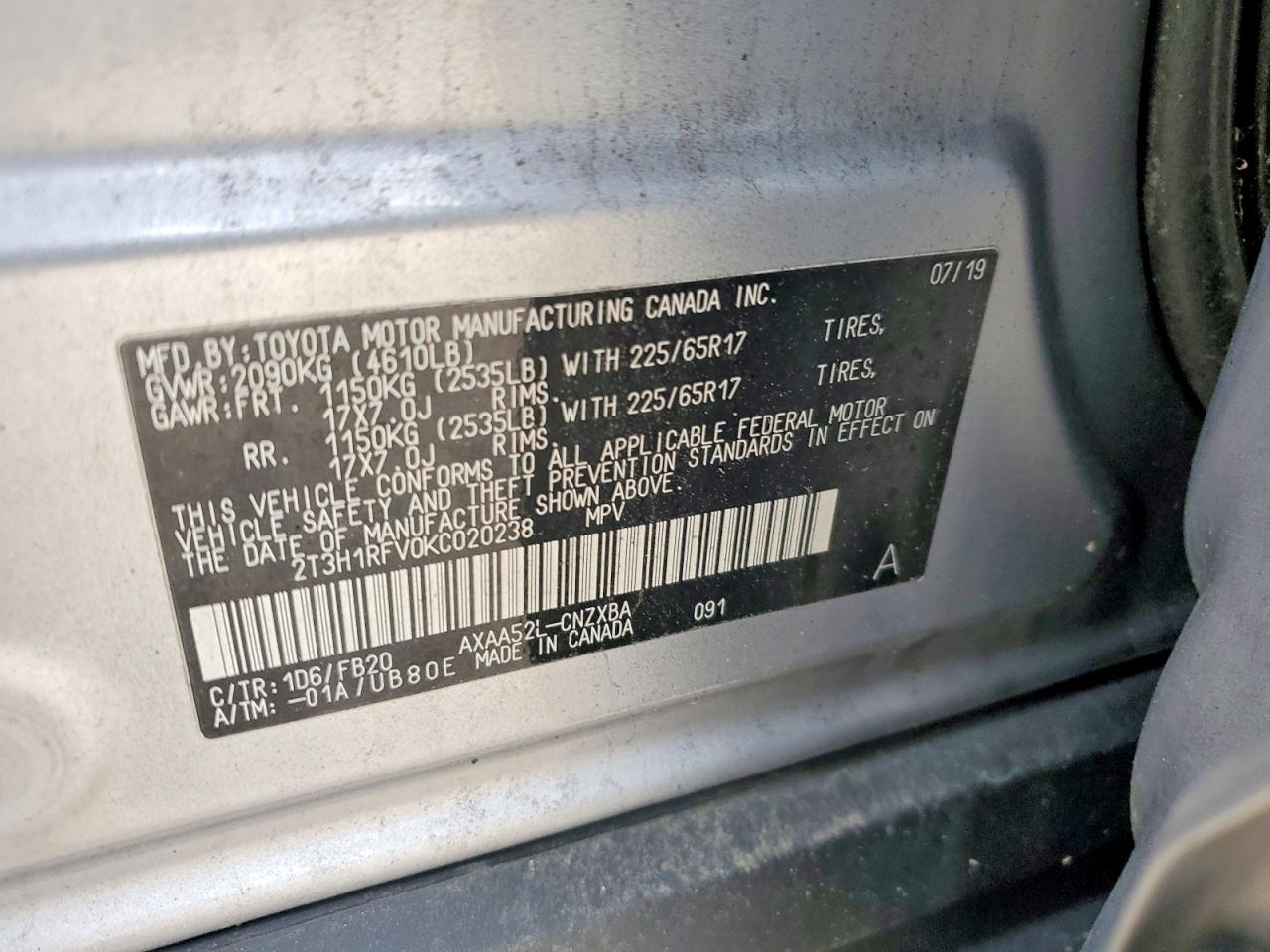 2019 TOYOTA RAV4 LE photo 23