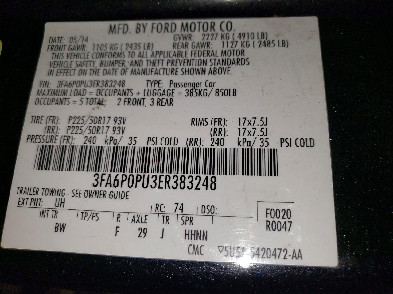 2014 FORD FUSION SE PHEV photo 34