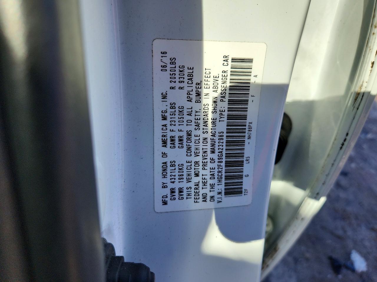 2016 HONDA ACCORD EXL photo 13