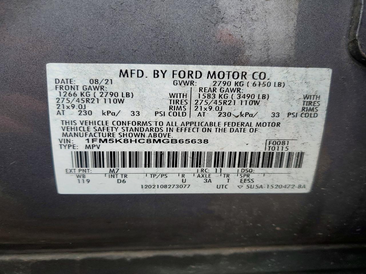 2021 FORD EXPLORER PLATINUM photo 14