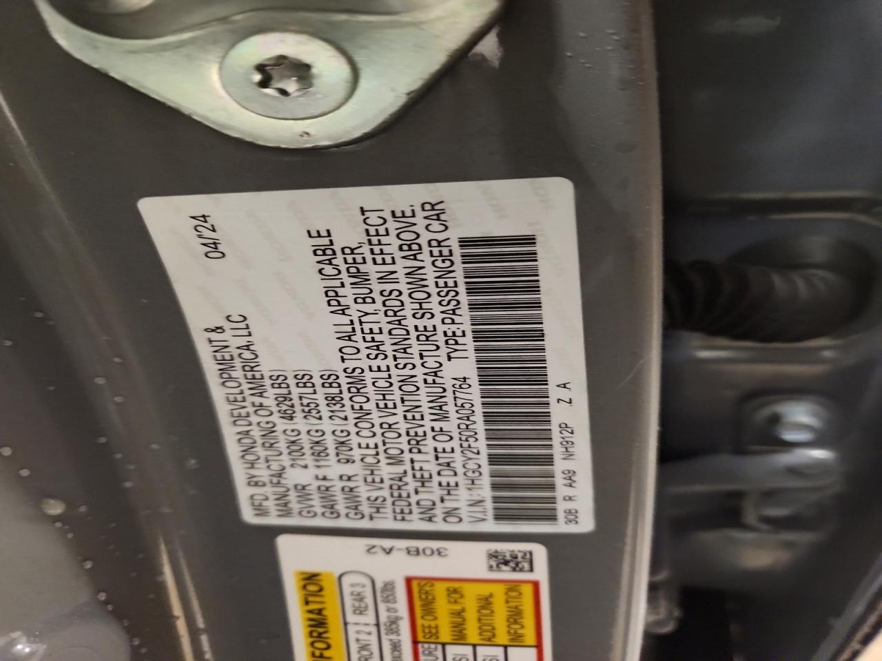 2024 HONDA ACCORD HYBRID SPORT photo 12