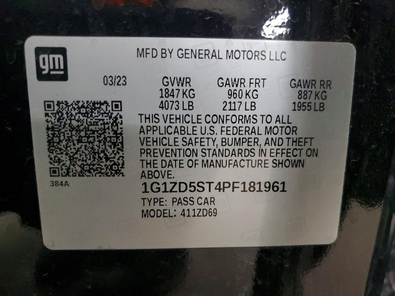 2023 CHEVROLET MALIBU LT photo 12