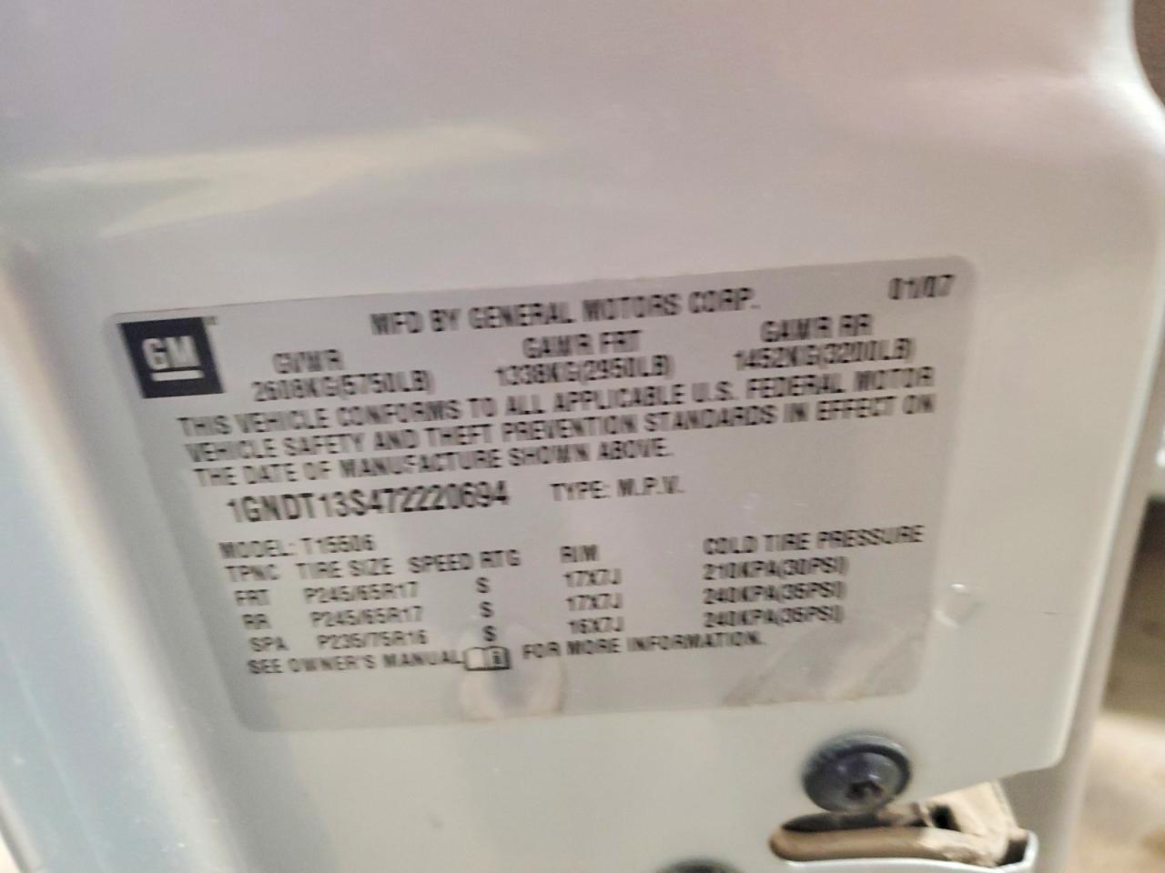 2007 CHEVROLET TRAILBLAZER LS photo 13