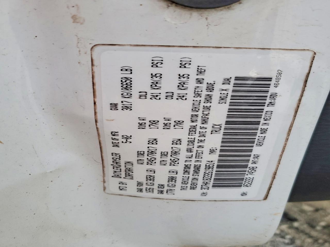 2002 DODGE RAM 1500 photo 12