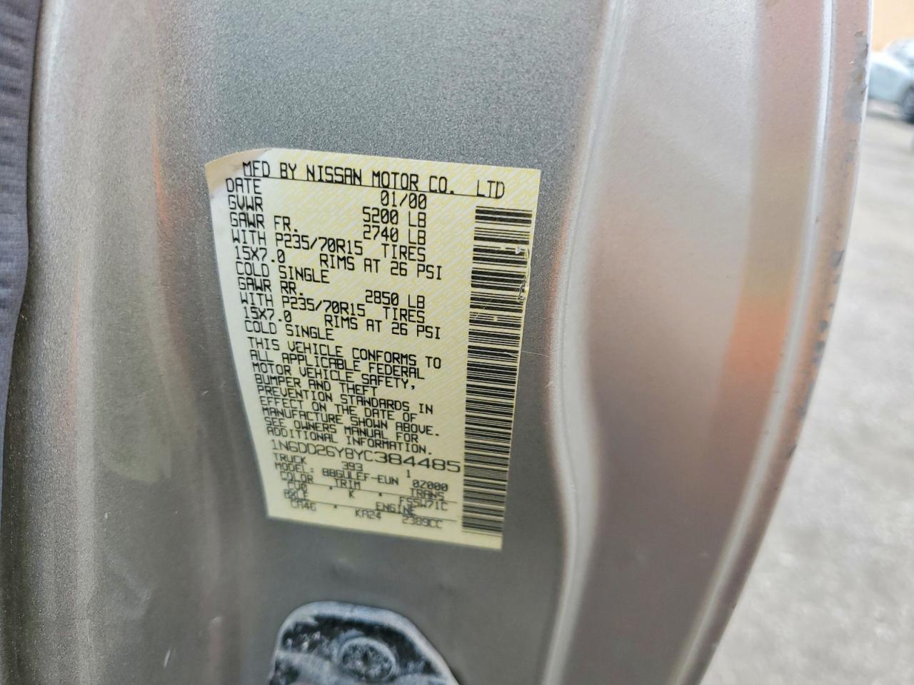 2000 NISSAN FRONTIER KING CAB XE photo 12