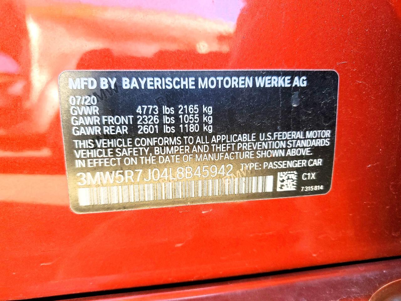 2020 BMW 330XI photo 12