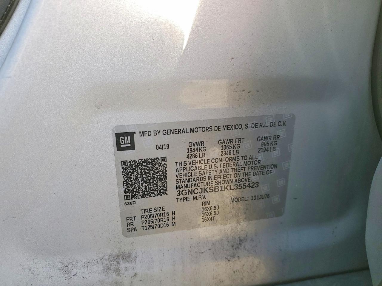 2019 CHEVROLET TRAX LS photo 12