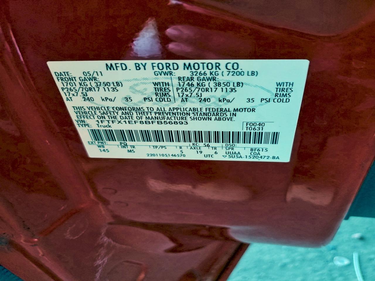 2011 FORD F150 SUPER CAB photo 12