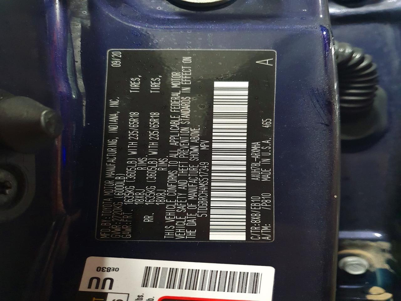 2021 TOYOTA HIGHLANDER HYBRID XLE photo 13