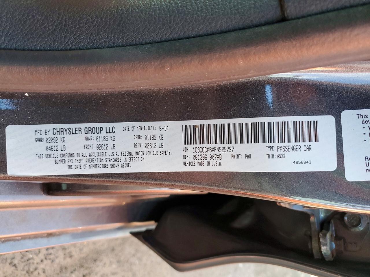 2015 CHRYSLER 200 LIMITED photo 12