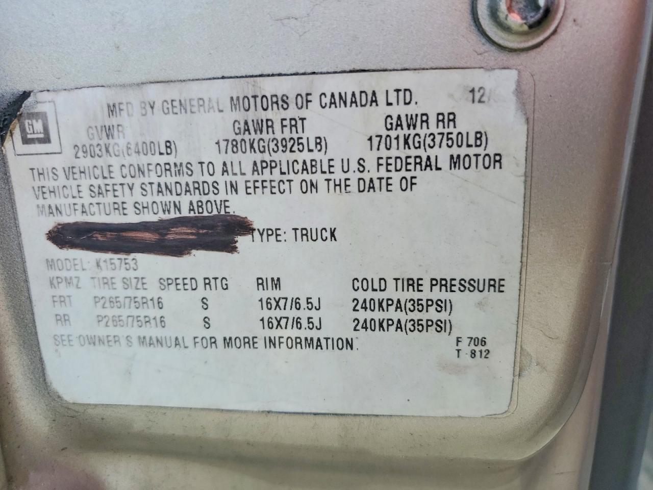 2003 CHEVROLET SILVERADO C1500 photo 12