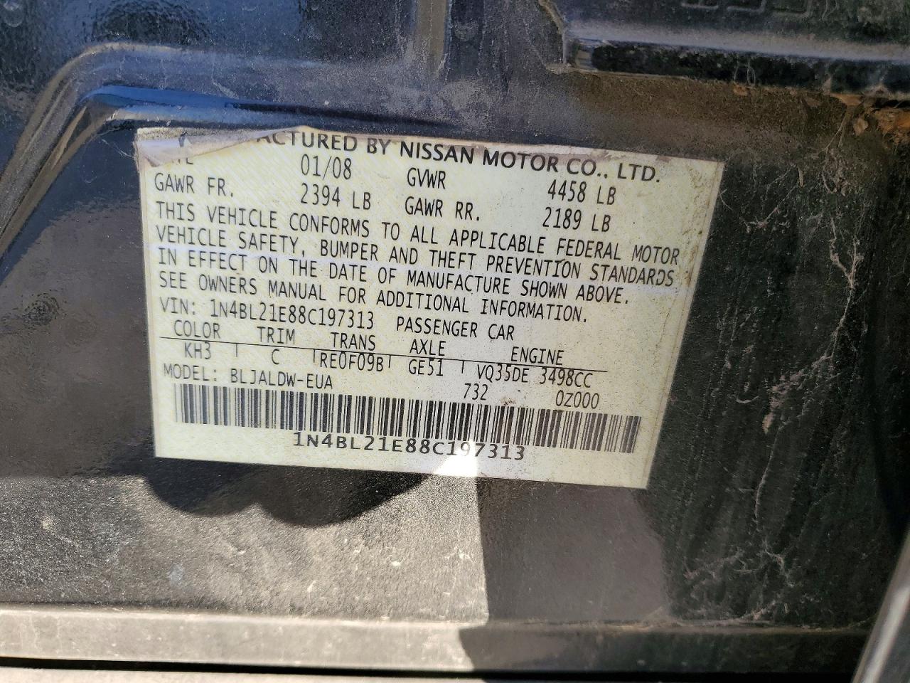 2008 NISSAN ALTIMA 3.5SE photo 12