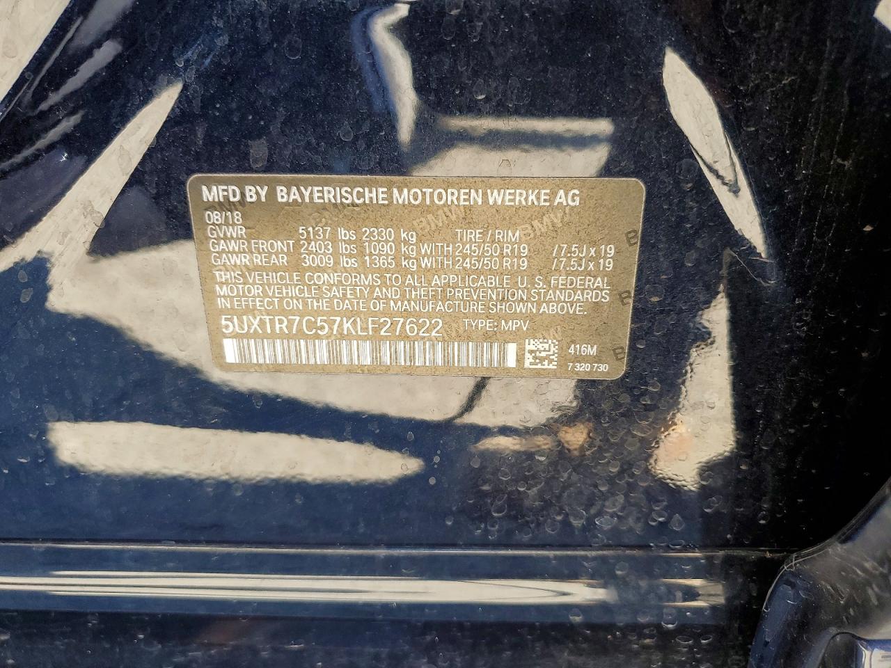 2019 BMW X3 SDRIVE30I photo 13