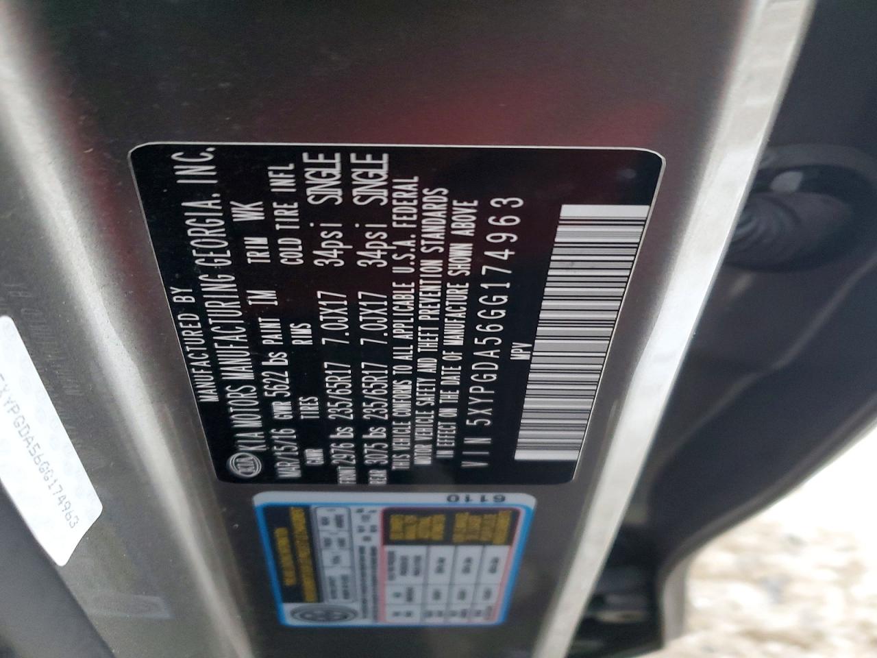 2016 KIA SORENTO LX photo 13