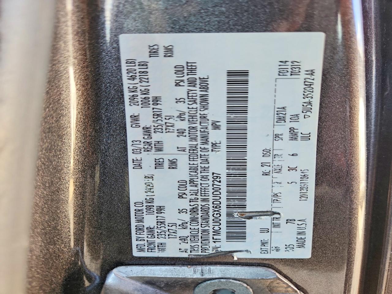 2013 FORD ESCAPE SE photo 12