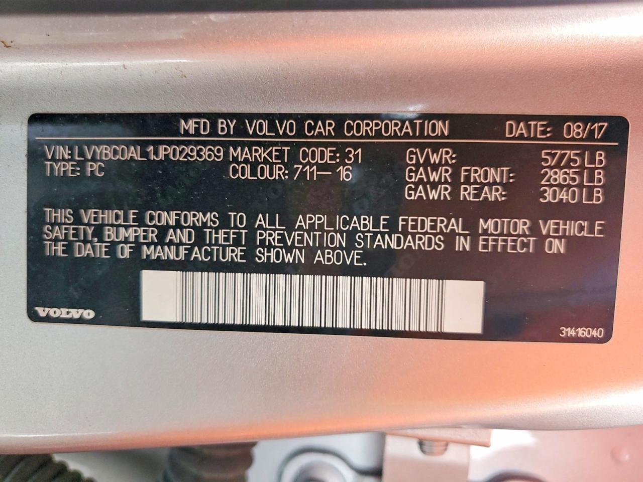 2018 VOLVO S90 T8 INSCRIPTION photo 13
