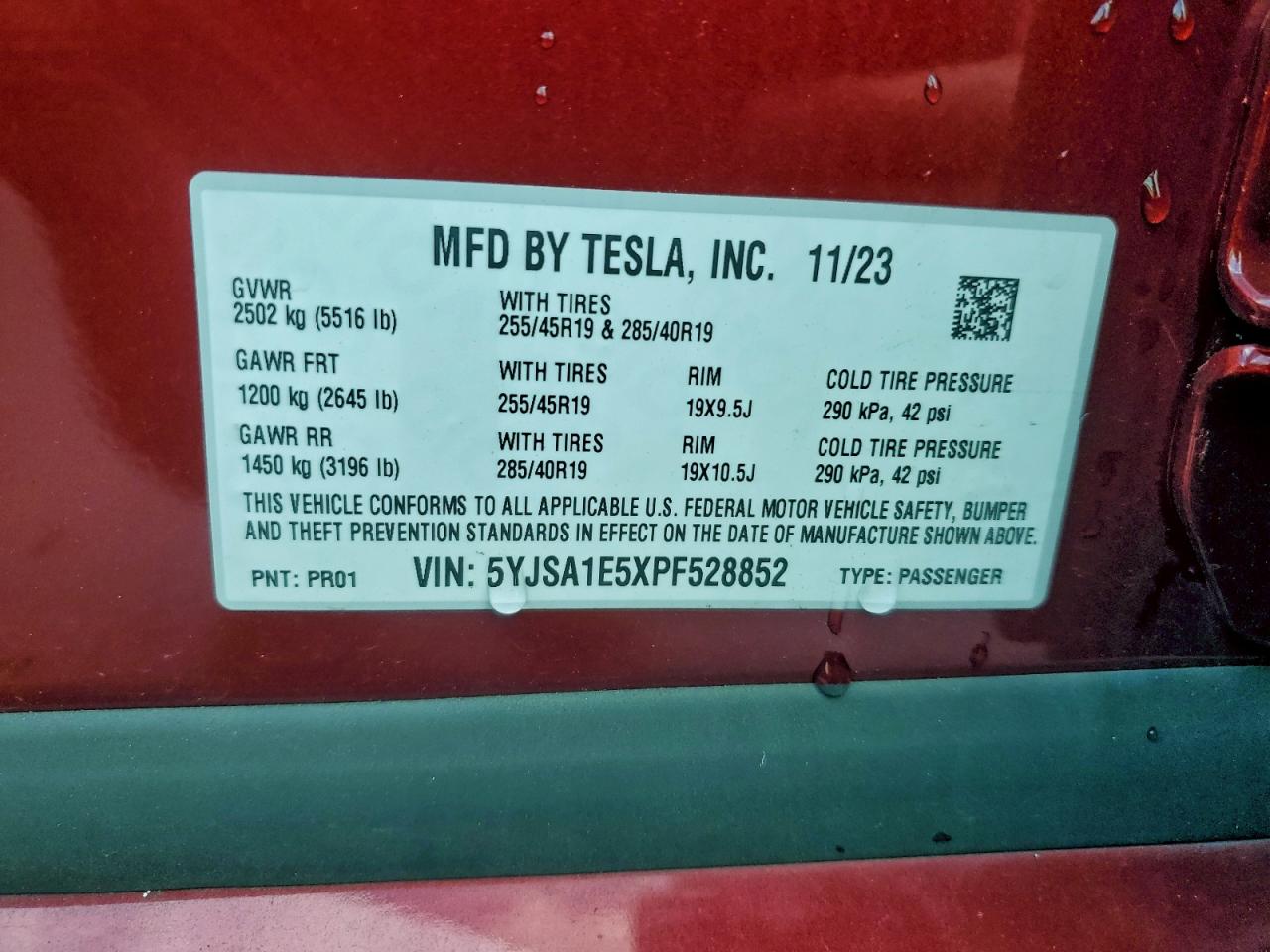 2023 TESLA MODEL S photo 13