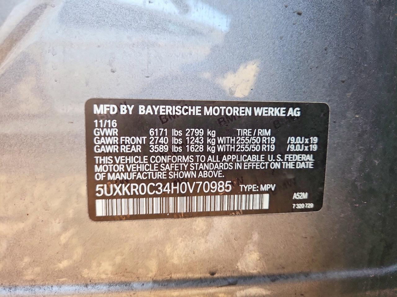 2017 BMW X5 XDRIVE35I photo 13