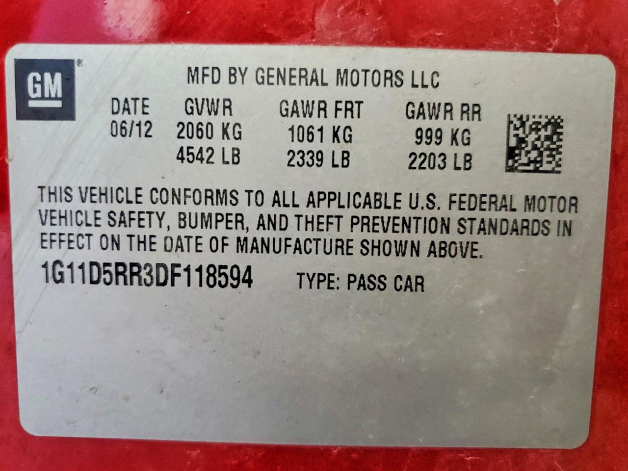 2013 CHEVROLET MALIBU 1LT photo 12