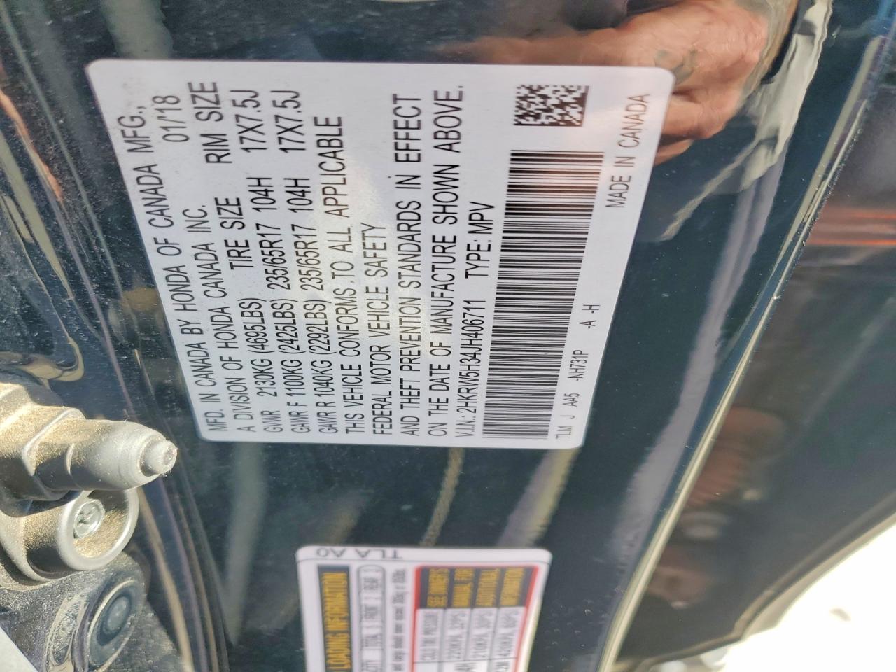 2018 HONDA CR-V LX photo 12