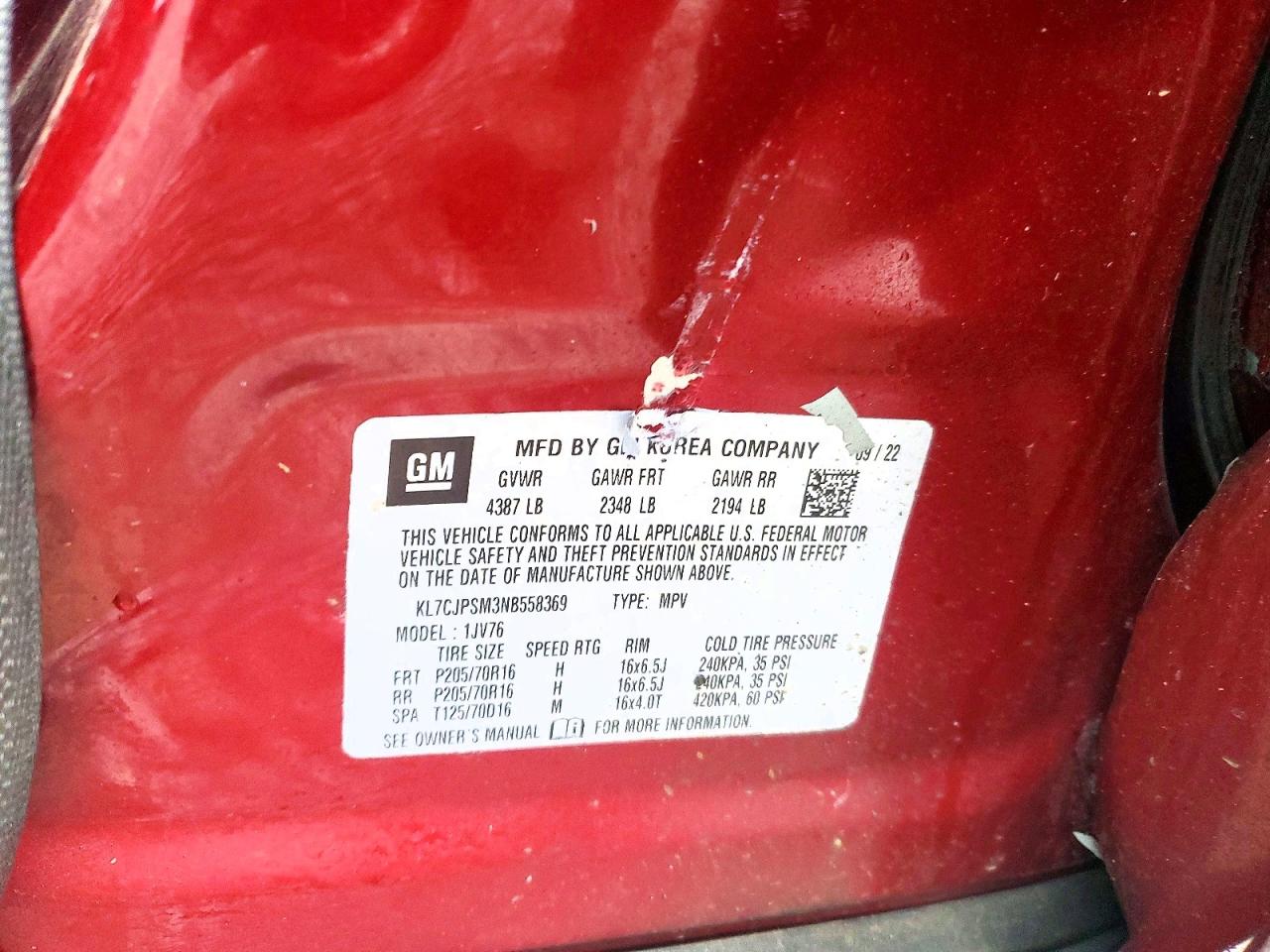 2022 CHEVROLET TRAX 1LT photo 14