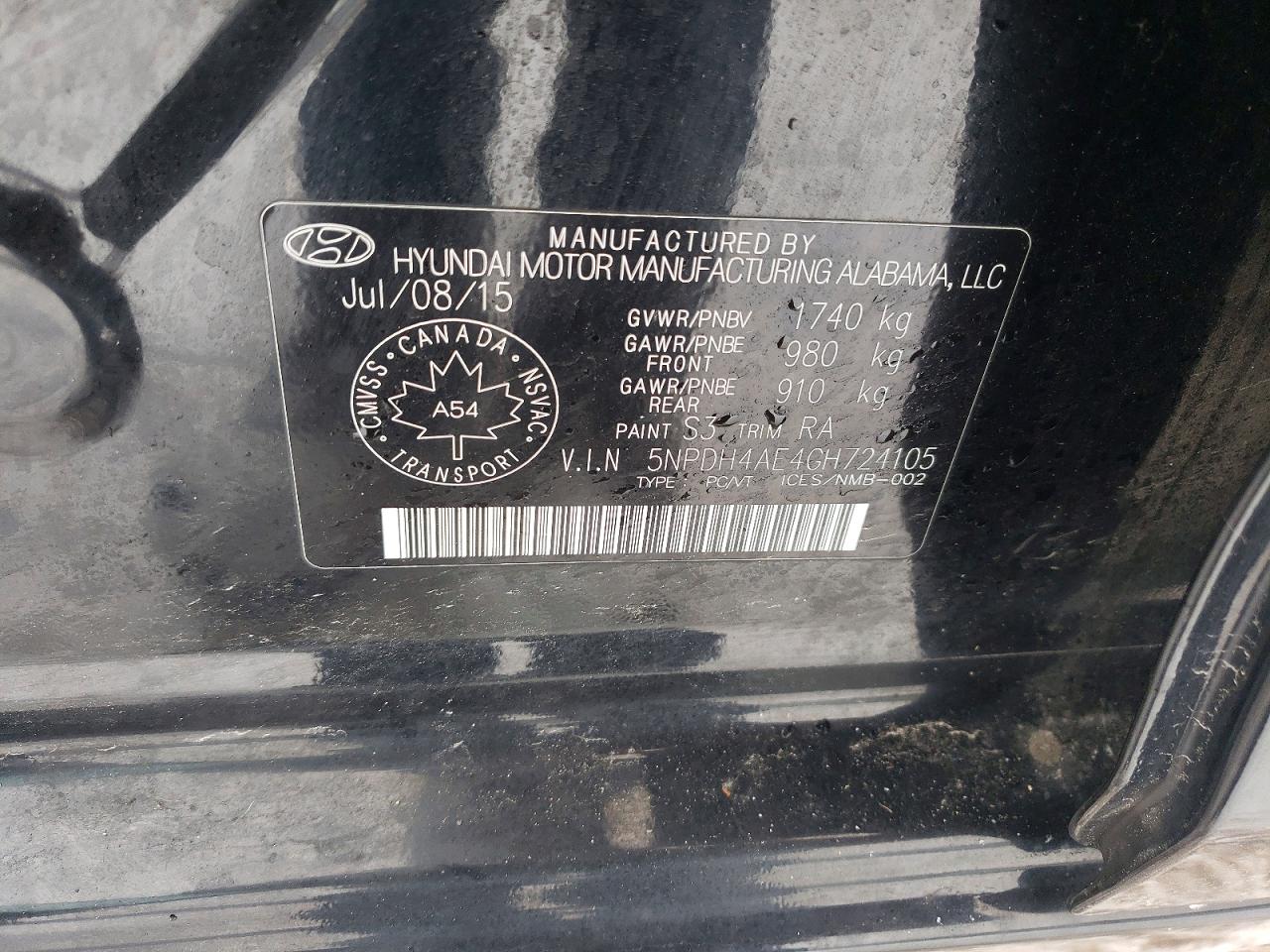 2016 HYUNDAI ELANTRA SE photo 12