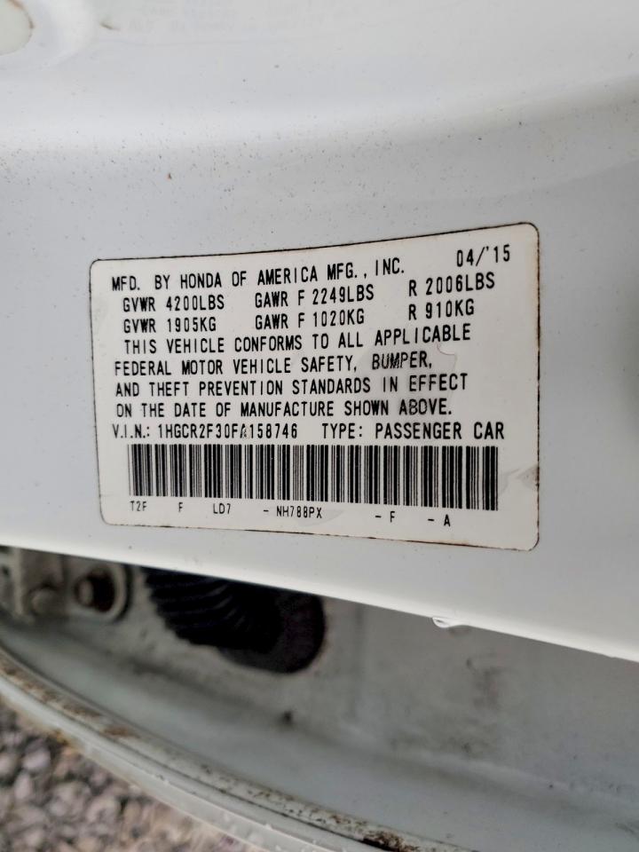 2015 HONDA ACCORD LX photo 12