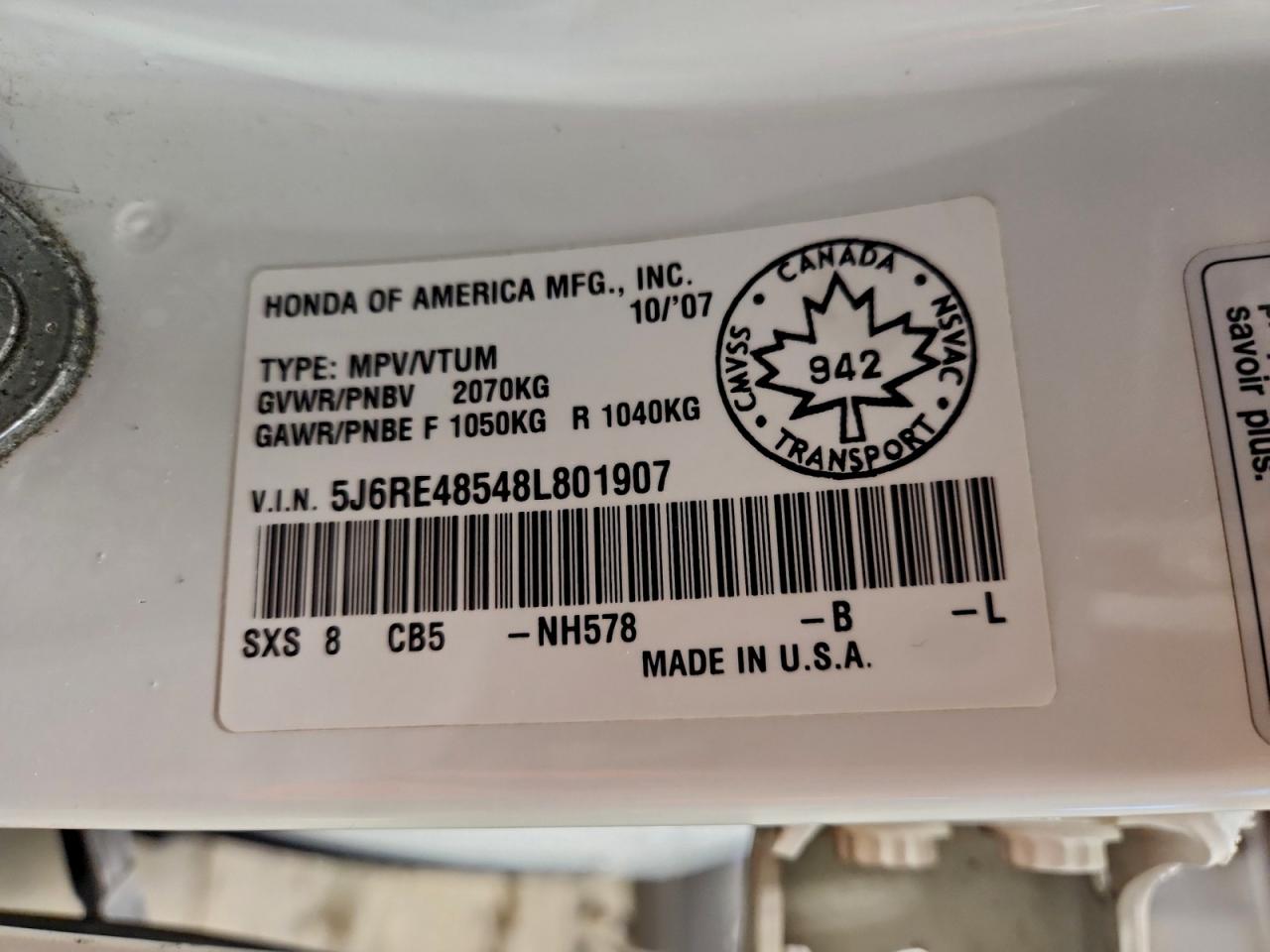 2008 HONDA CR-V EX photo 13