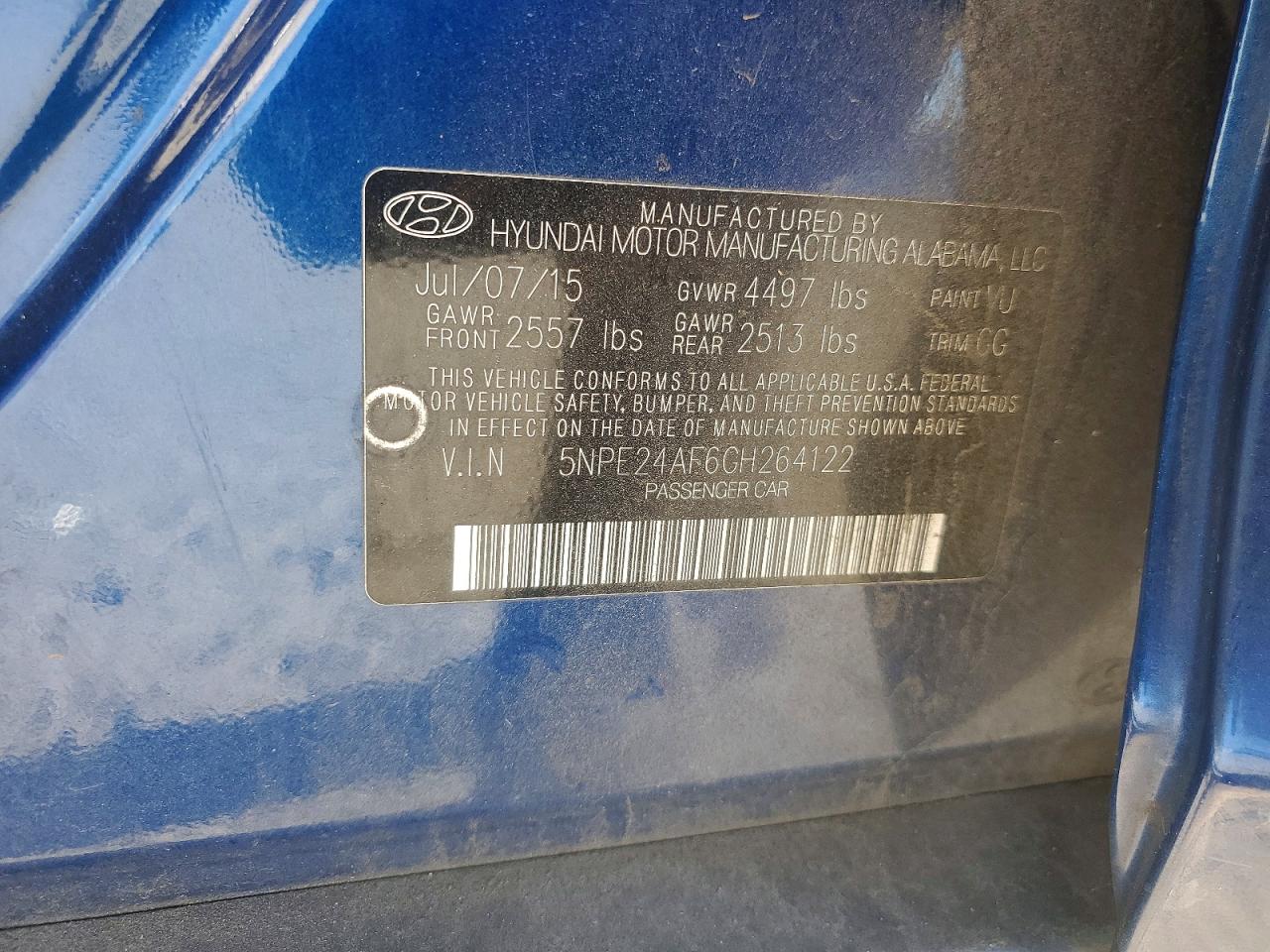 2016 HYUNDAI SONATA SE photo 12