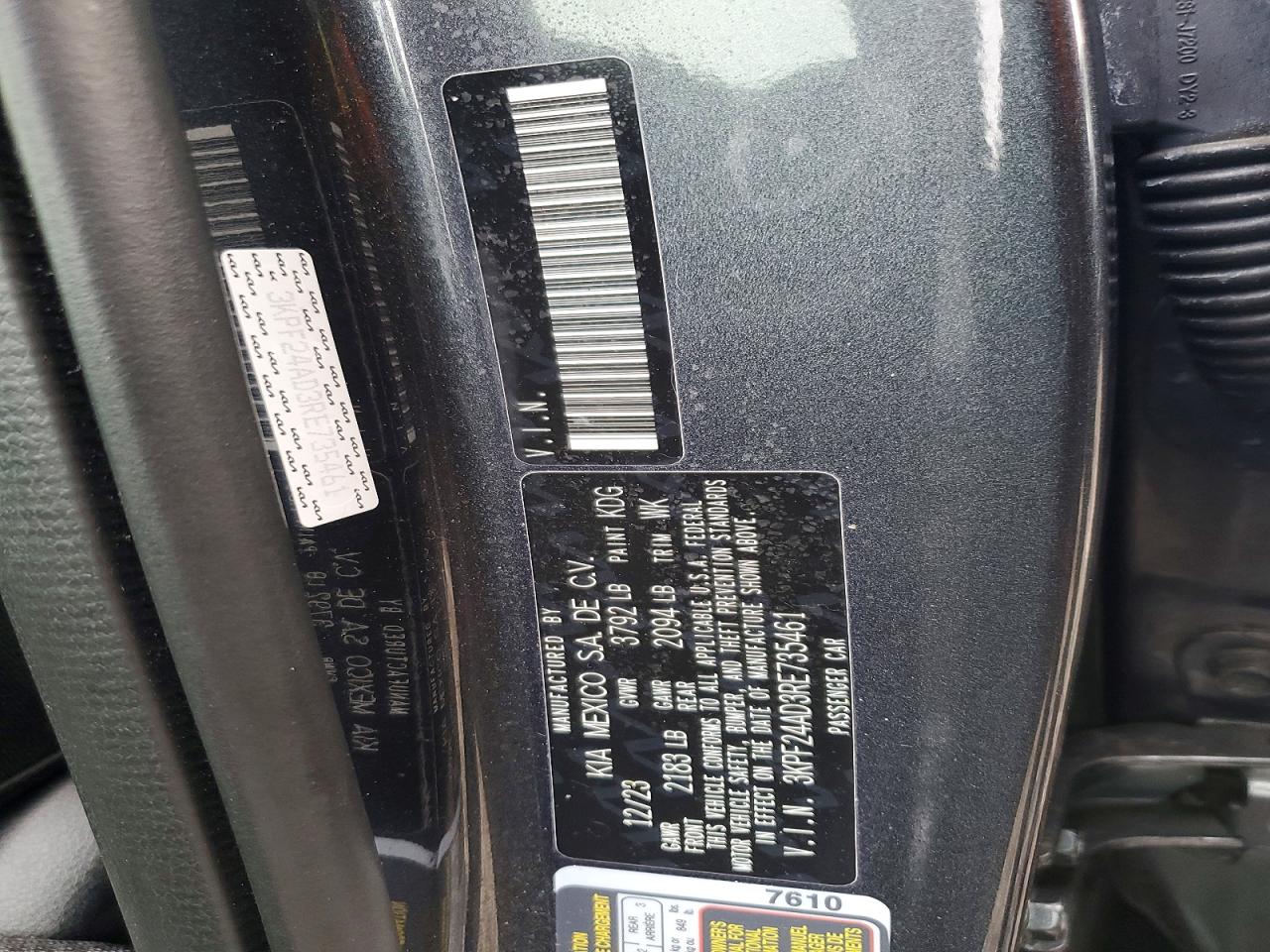 2024 KIA FORTE LX photo 12