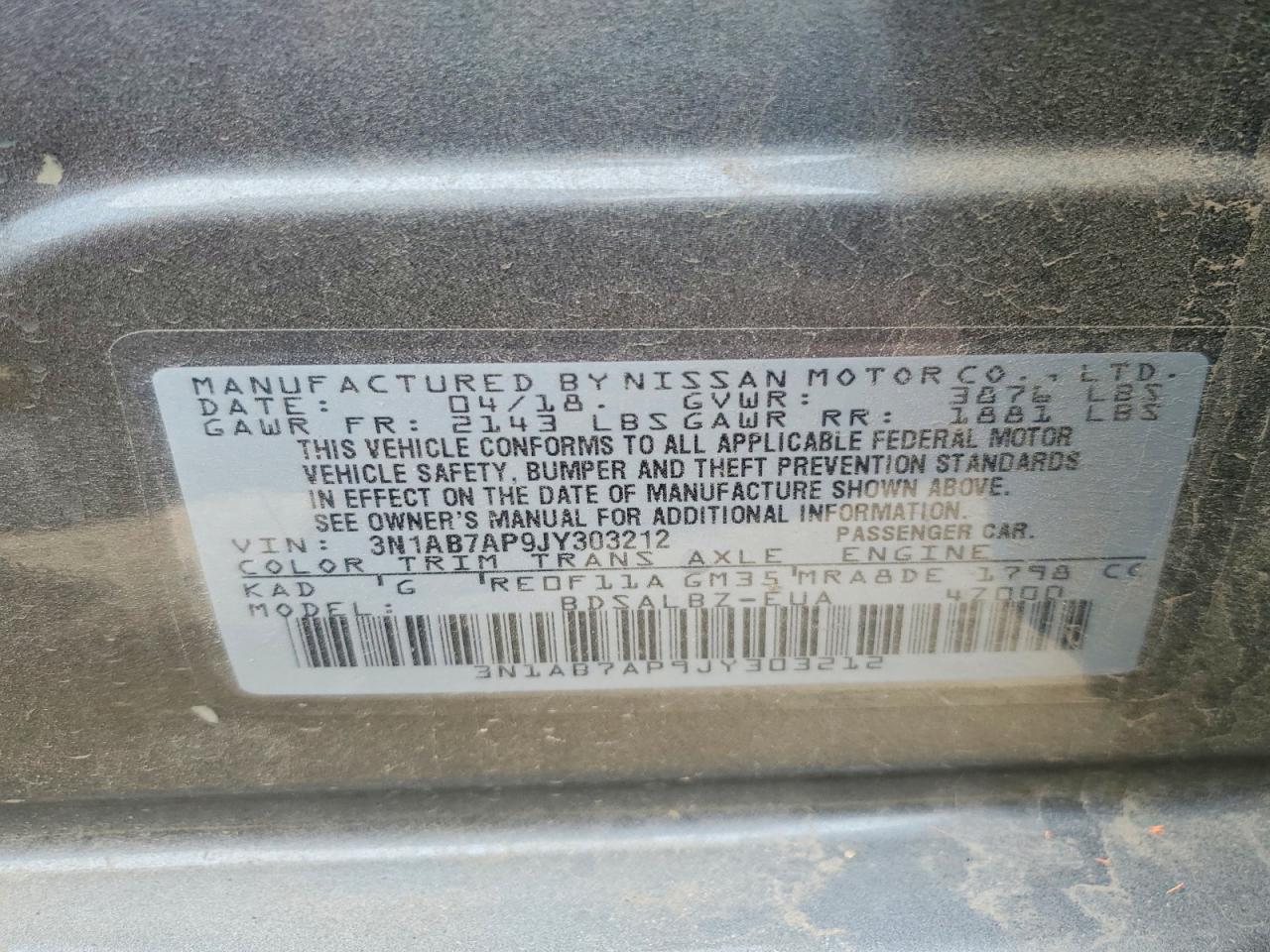 2018 NISSAN SENTRA S photo 25