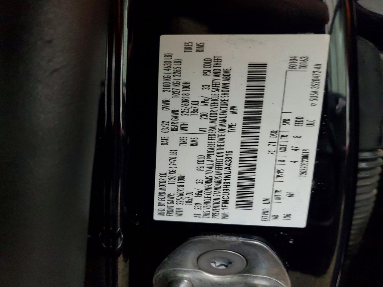 2022 FORD ESCAPE SEL photo 13
